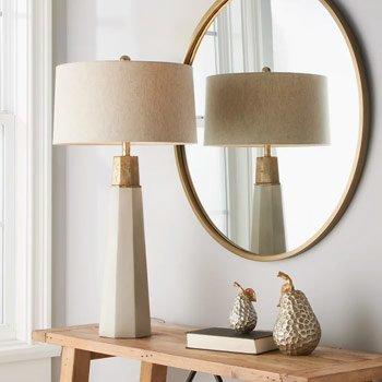 Distressed gold Erika table lamp