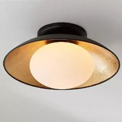 Black and Gold Leaf Large Adrienne Convertible Light