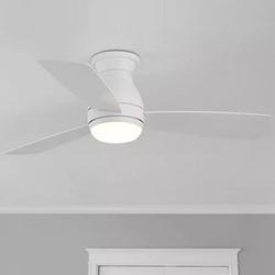Matte White Low Profile LED Indoor and Outdoor Ceiling Fan