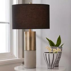 Concrete Cylinder Table Lamp