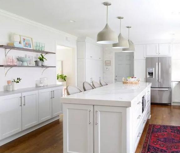 Young House Love Metal Convertible Pendant in a kitchen