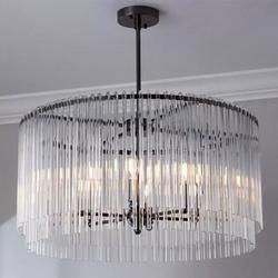 Gunmetal Glass-cicles Chandelier