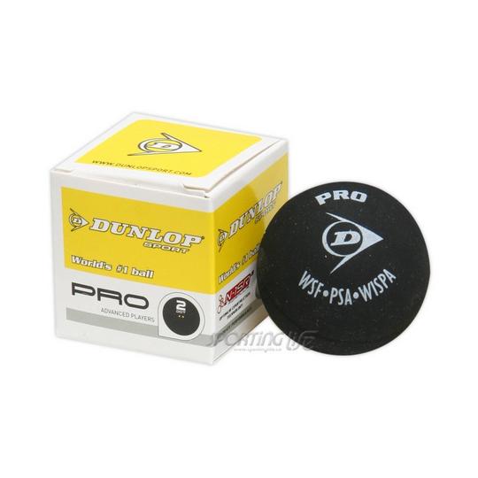 Dunlop Pro Double Yellow Dot Squash Ball