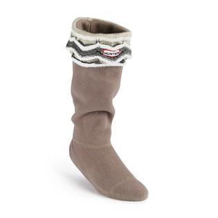 Chaussettes Welly à rayures zig zag (Naturel)