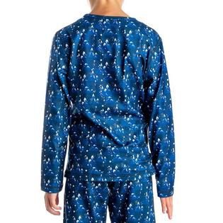 Hot Chillys Juniors' [3-16] Velvet Fleece Print Crew Top