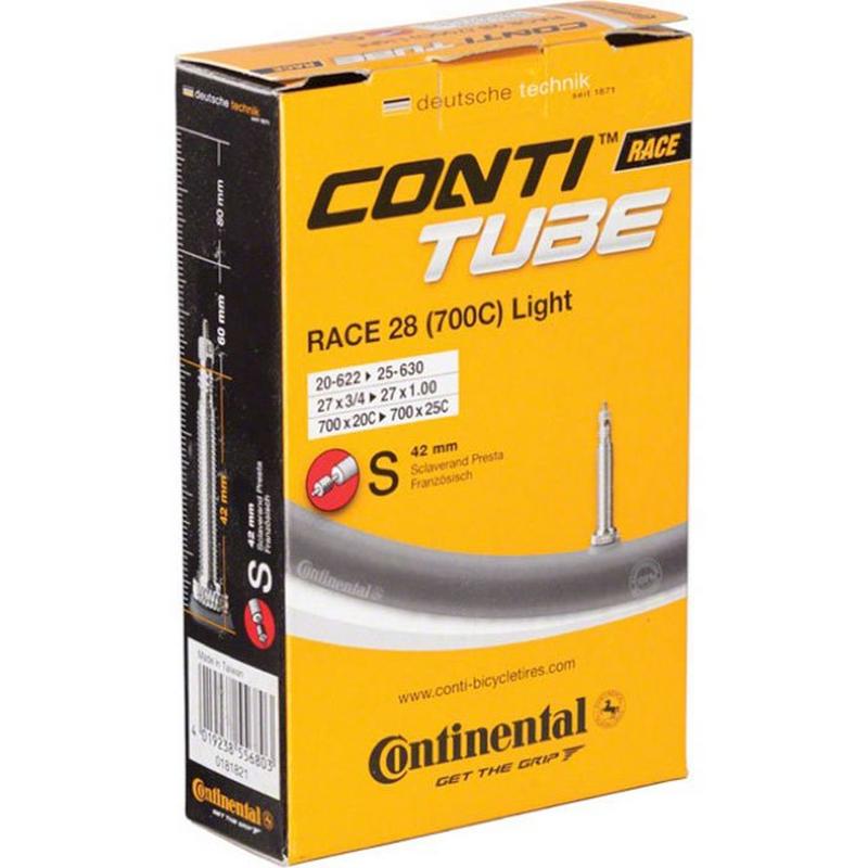 Continental Chambre &agrave; air ContiTube&trade; l&eacute;g&egrave;re avec valve Presta (700x18-25 | 42mm)