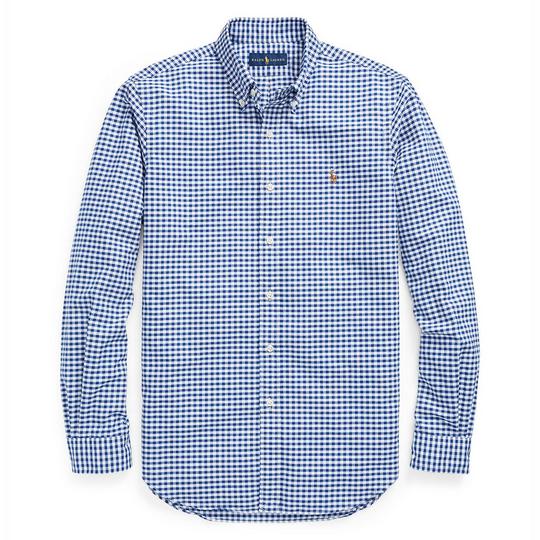 【Louren】standcollar check all in one Blue check Oxford shirt | Polo Ralph Lauren | Shop Men's