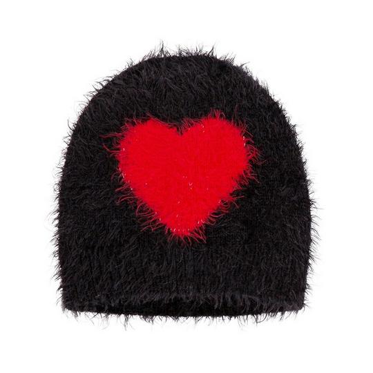 Deux Par Deux Tuque en tricot avec coeur pour filles