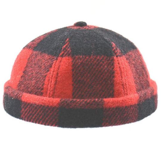 Crown Cap Men s Buffalo Check Wool Blend Beanie