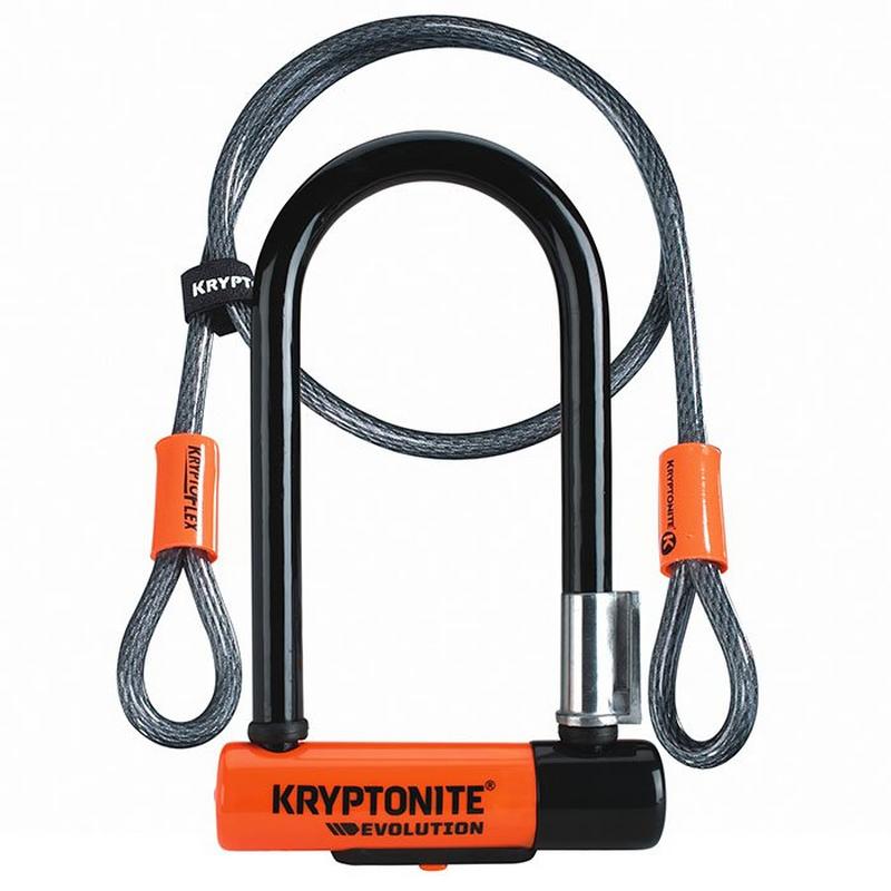 Kryptonite Antivol en forme de U Evolution Mini-7 avec c&acirc;ble flexible