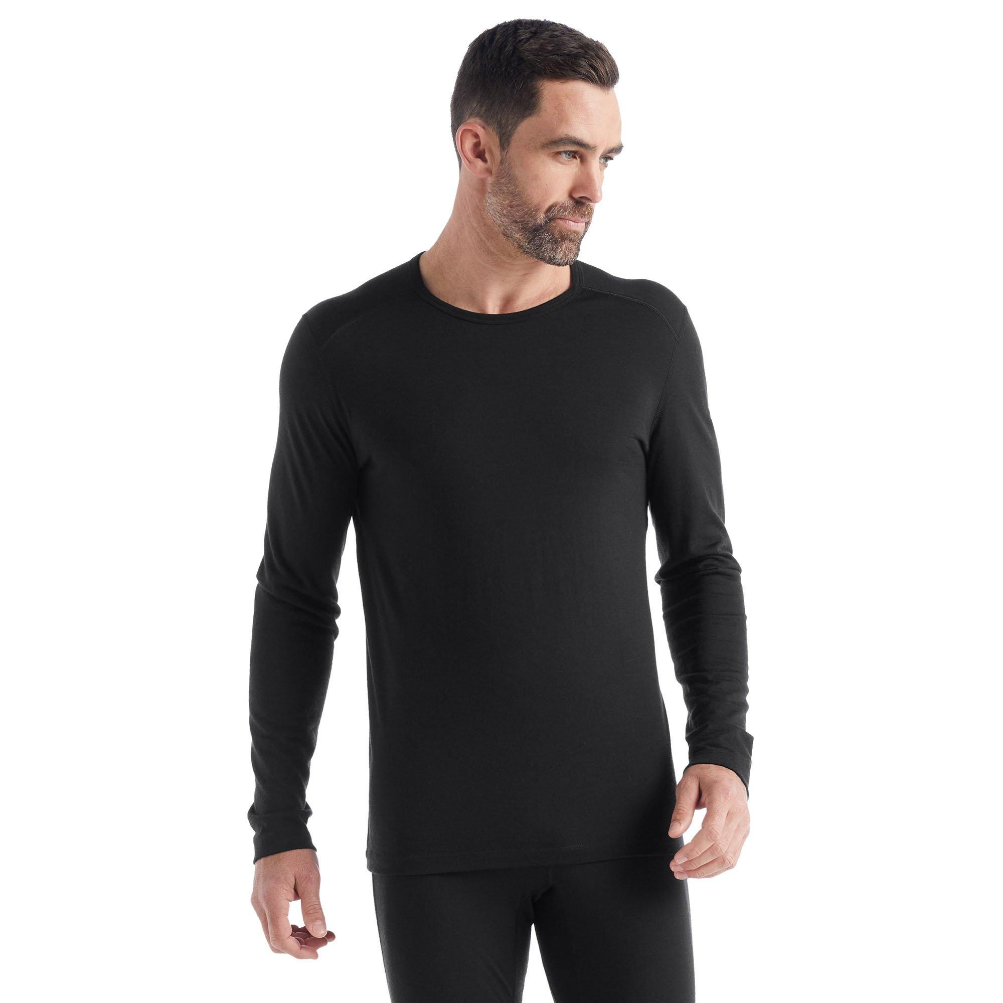 Icebreaker 200 Oasis Long Sleeve Baselayer - Men's - Black - Size XXL