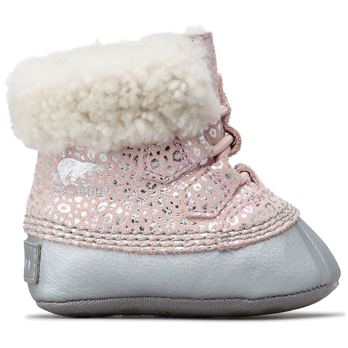 SOREL CARIBOOTIE Size 2 Dusty Pink Chrome Grey