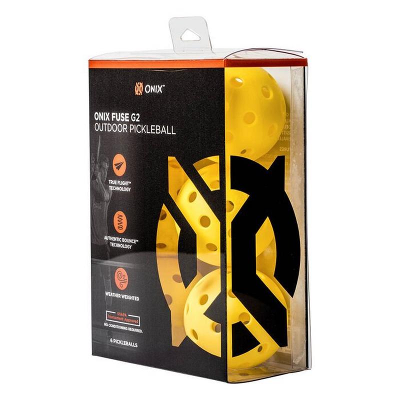 Onix Balles Fuse pour pickleball ext&eacute;rieur (paquet de 6)