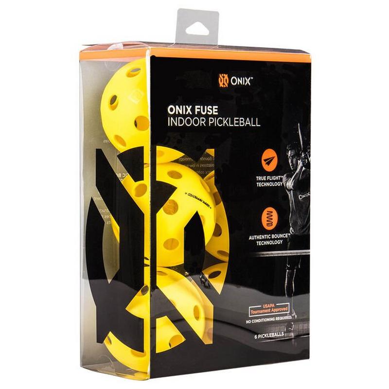 Onix Balles Fuse pour pickleball int&eacute;rieur (paquet de 6)