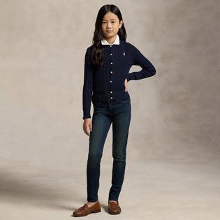 Polo Ralph Lauren Junior Girls' [7-16] Cable Knit Cotton Cardigan