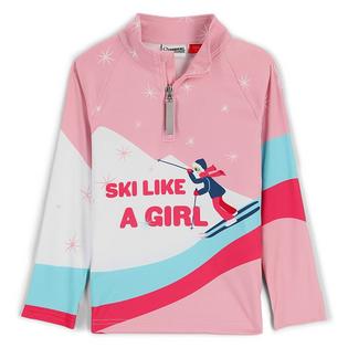 Spyder Girls' [2-7] Bitsy Reflect Zip T-Neck Top