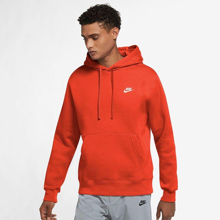Club Fleece Bright Crimson Nike Hoodie Nike Men's Team Club - Main Image