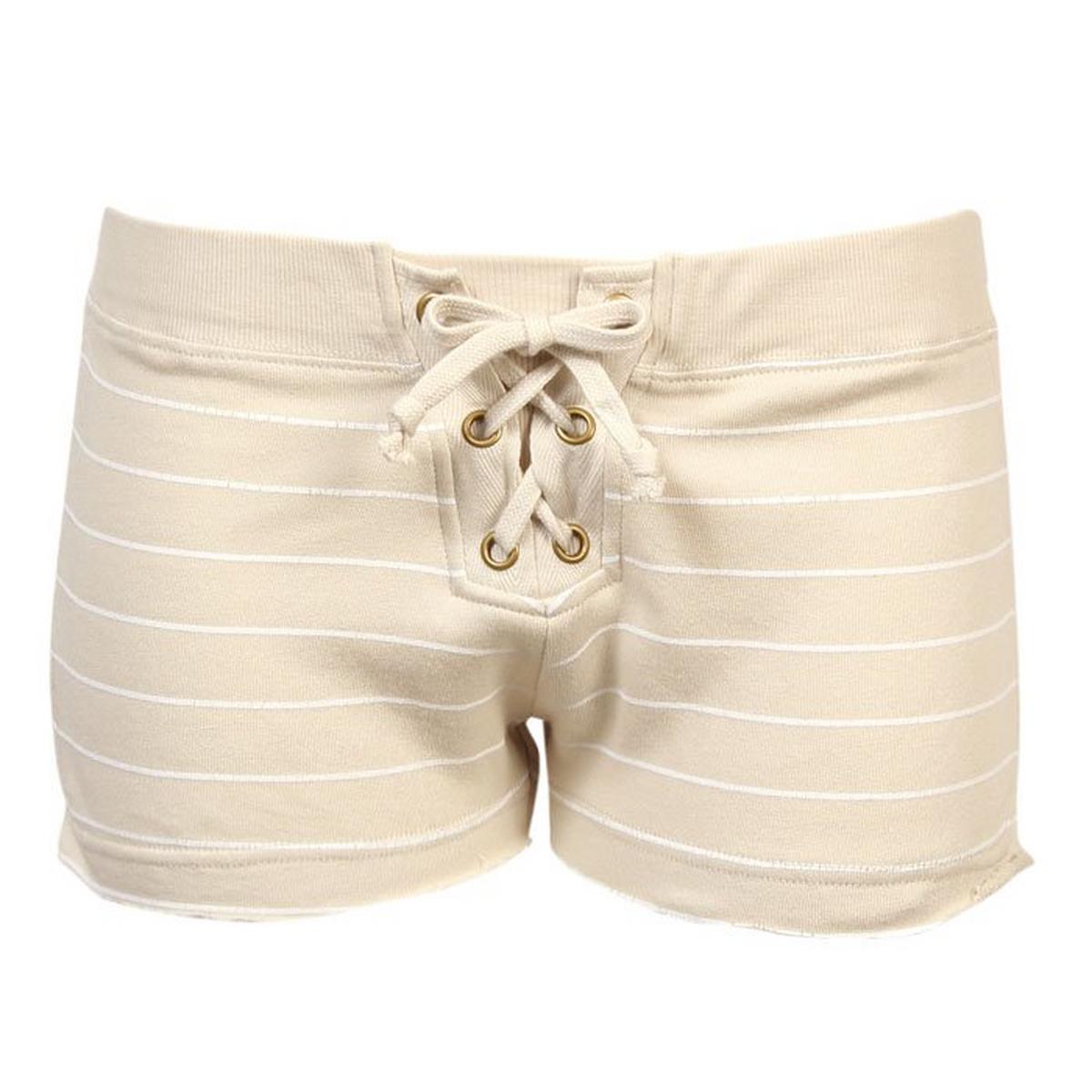 Women's Striped Lace-Up Short