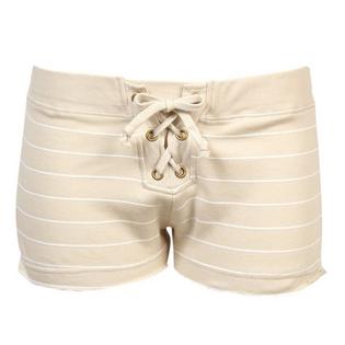 Women's Striped Lace-Up Short
