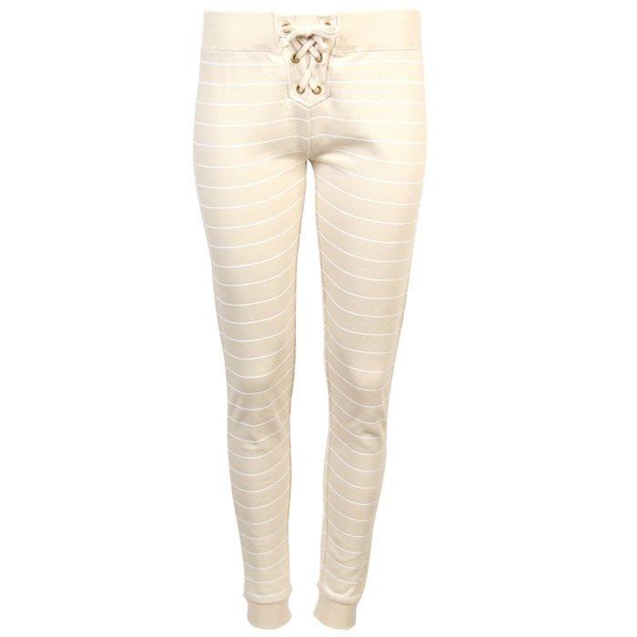 Women's Striped Lace-Up Jogger Pant