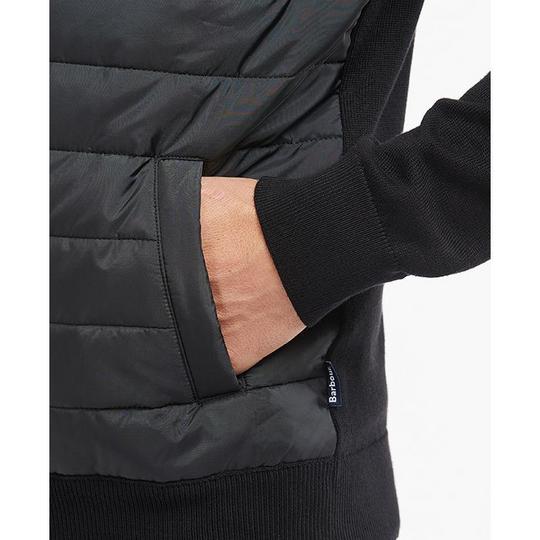 Barbour international black baffle zip jacket on sale