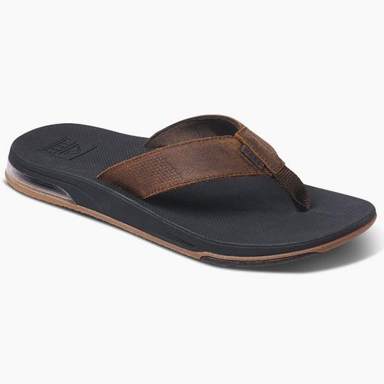 Reef Sandales de plage Fanning en cuir pour hommes