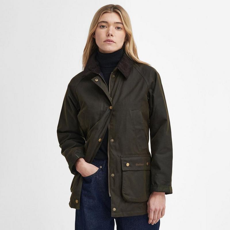 Barbour Veste en coton cir&eacute; Acorn pour femmes