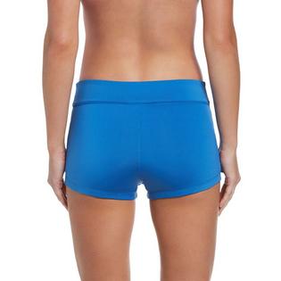 Nike Short de bain Kick de couleur unie pour femmes