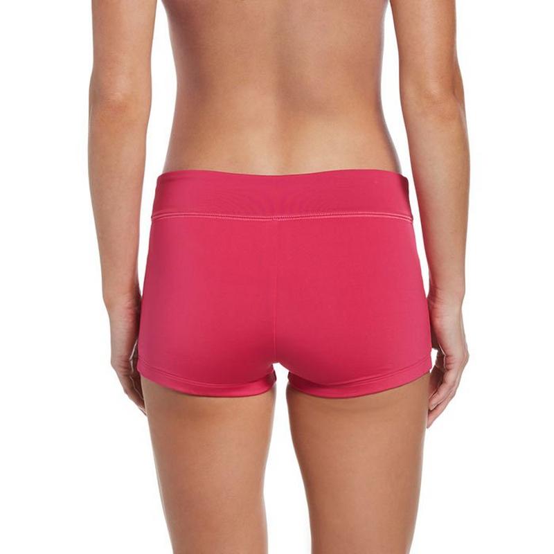 Nike Short de bain Kick de couleur unie pour femmes