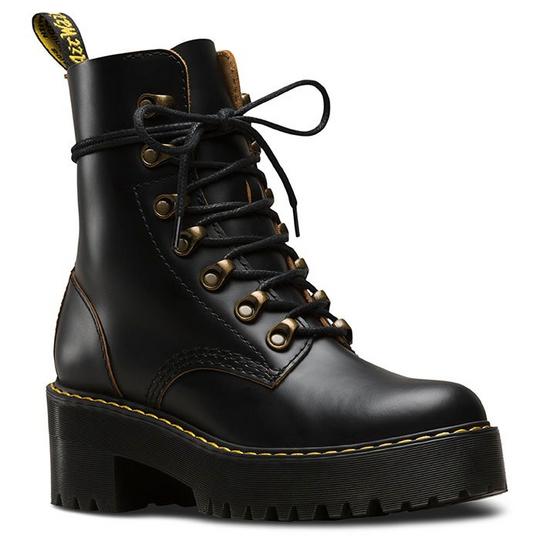 Dr. Martens Black Leona Boots