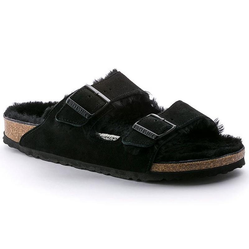 Birkenstock Sandales Arizona en fourrure de mouton unisexes