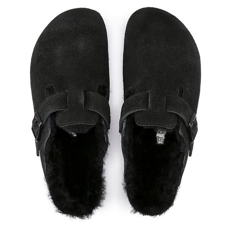 Birkenstock Sabots Boston en fourrure de mouton unisexes