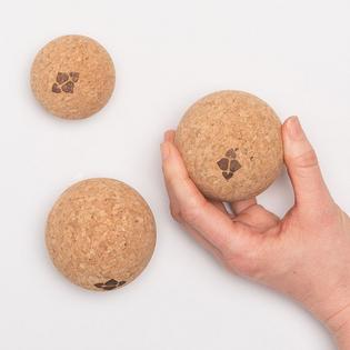 Halfmoon Trio de balles de massage en li&egrave;ge naturel