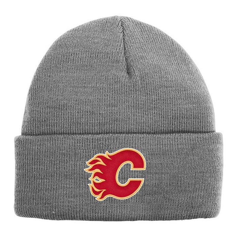 NHL Tuque Calgary Flames en tricot chin&eacute; pour juniors [8-20]