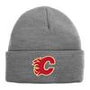 Tuque Calgary Flames en tricot chin  pour enfants  4-7 