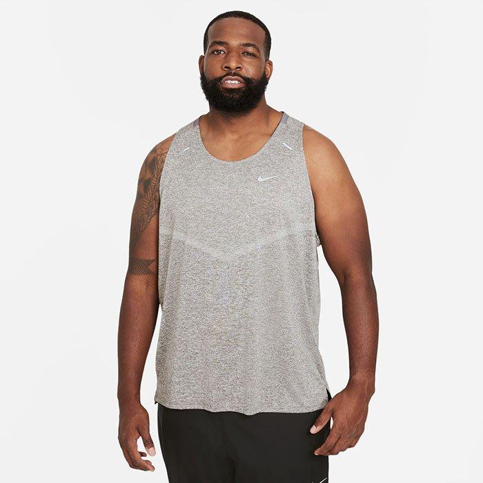 Nike Men s Dri FIT Rise 365 Tank Running Top Grey Size XL