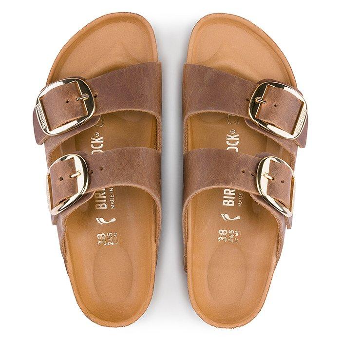 BIRKENSTOCK ARIZONA BIG BUCKLE LEATHER COGNAC 36