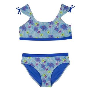 Junior Girls' [7-16] Floral Cap Sleeve Two-Piece Bikini