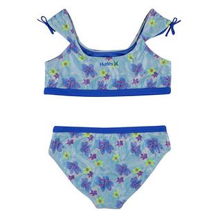 Hurley Junior Girls' [7-16] Floral Cap Sleeve Two-Piece Bikini