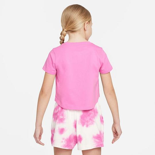 Nike Junior s Girl s Sportswear Cropped Running T Shirt Pink Size XL