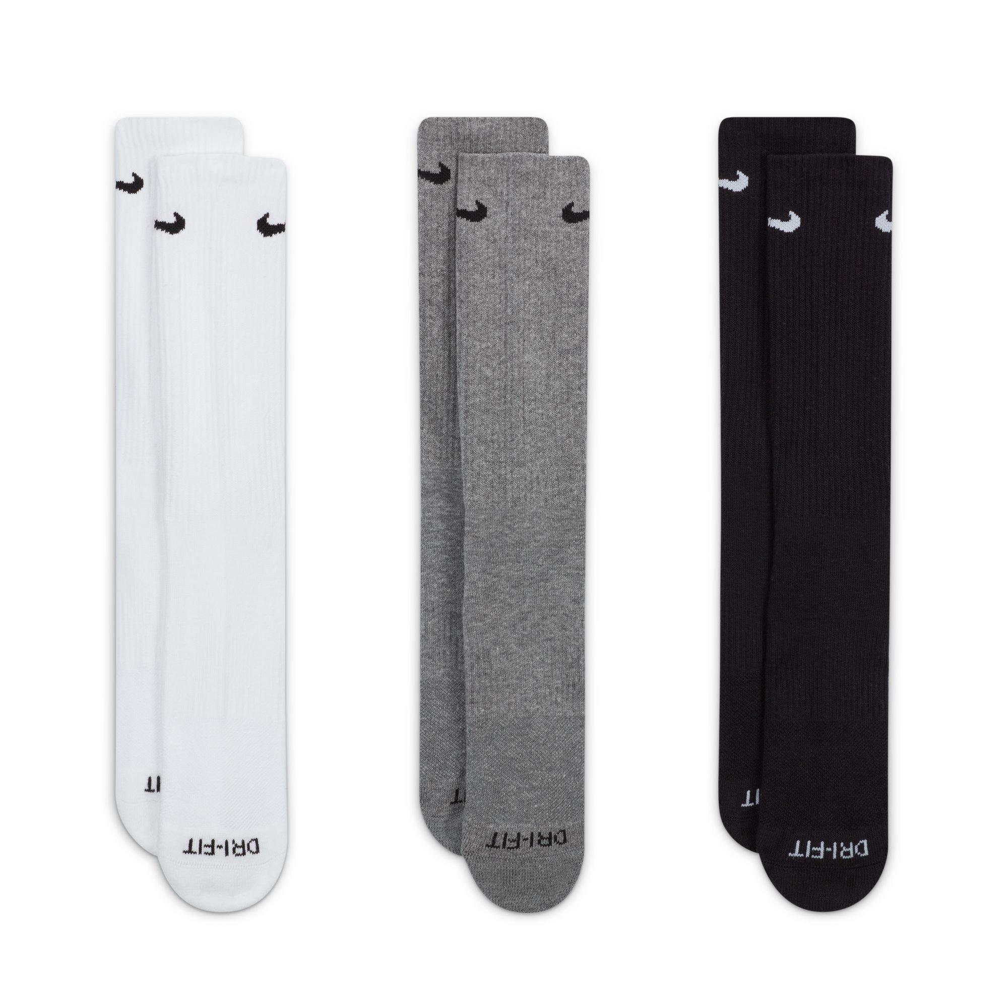 Black nike socks with grey swoosh hotsell