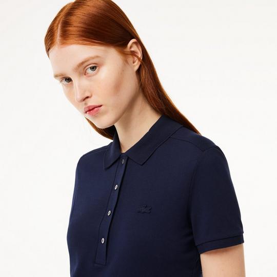 Women s Stretch Pique Polo Dress Lacoste Sporting Life Online