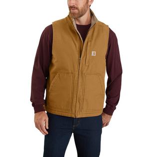 Men's Washed Duck Sherpa-Lined Mock Neck Vest