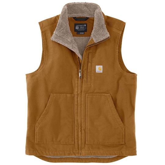 【イチオシ】Carhartt Mock Neck Duck Vest Men's Washed Duck Sherpa-Lined Mock Neck Vest | Carhartt