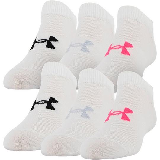 Under Armour Junior Girls   7-16  Essential No-Show Sock  6 Pack 
