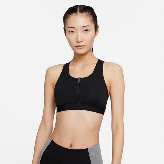 Nike Women s Dri-FIT  Swoosh Zip-Front Sports Bra