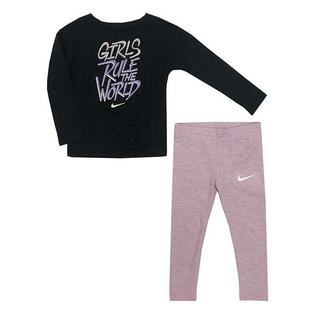 Girls' [2-4T] Graphic One Luxe Tunic + Legging Two-Piece Set
