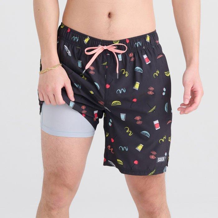 Saxx | Men's Oh Buoy 7" Swim Trunk, True Black, Size XXL