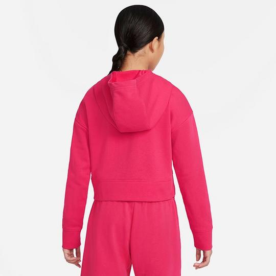 Nike Sportswear Air French Terry Crop Hoodie Pink 12 13 Years Girl