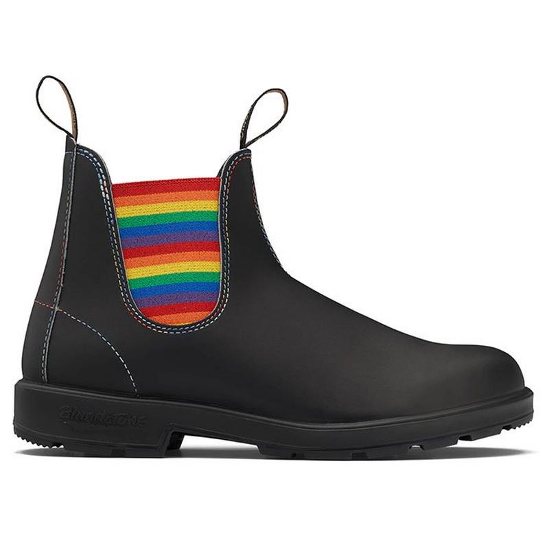 Blundstone Bottes #2105 Original - Noir avec &eacute;lastique arc-en-ciel